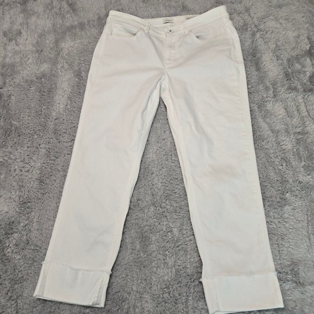 J.Jill Authentic Fit Cropped White Denim Pants – Women’s 8, Great Condition